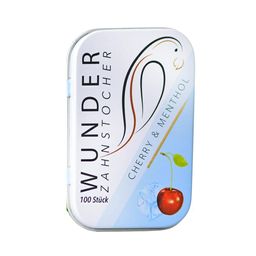 WUNDER Zahnstocher mit Kirsch & Mentholgeschmack Geschmack