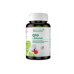 Biostile Q10 + Selenium – Coenzym Q10 Kapseln mit Selen, Vitamin C, A & E