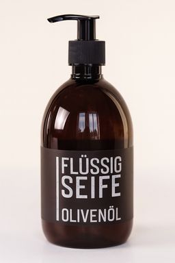 Echte flüssige Pflanzenölseife Olivenöl Black Edition