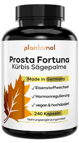 plantomol® Prostata Komplex mit Kürbiskern Sägepalme Pinienrinde und 6 Weiteren - Prosta Fortuna