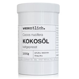 wesentlich. Kokosöl, kaltgepresst