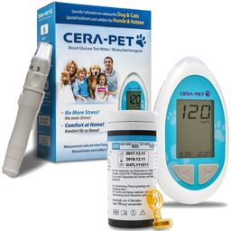 Cera-Pet Blutzuckermessgerät für Hunde und Katzen - komplettes Starterset