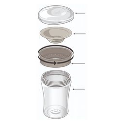 NUK Trinklernset mit drei Trinkaufsätzen lila/rosa