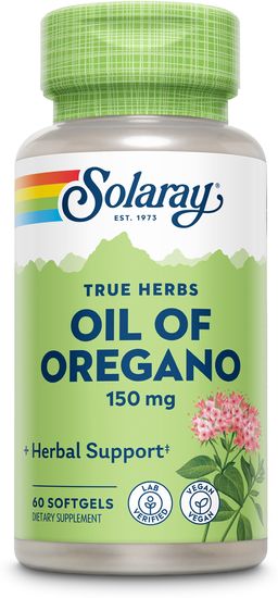 Solaray Oregano Öl Kapseln Carvacrol Thymol Origanum vulgare magensaftresistent vegan laborgeprüft