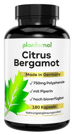 plantomol® Citrus Bergamot Kapseln - 1500mg Bergamotte Extrakt  mit 50% Polyphenole pro Tagesdosis