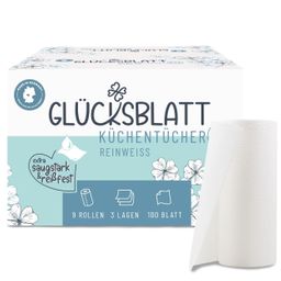Glücksblatt Küchentücher Box Reinweiss XXL