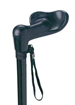 Russka Aluminium-Gehstock mit Fischergriff, links