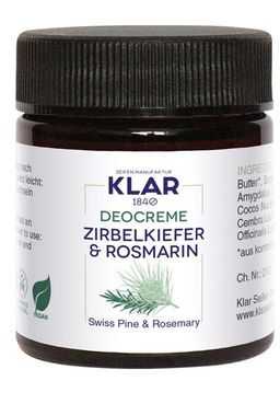 Klar's Deo Creme Zirbelkiefer & Rosmarin