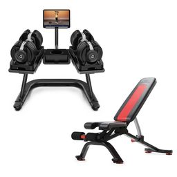 BowFlex SelectTech 52 Hanteln Paar mit Hantelständer und verstellbarer Bank