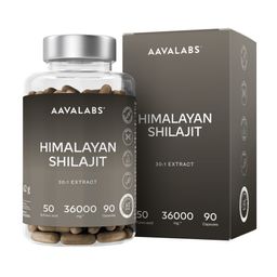Aavalabs Himalaya Mumijo Shilajit Kapseln - Nährstoffreich & 50% Fulvinsäure - Hochdosierter 36000mg