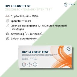HIV Selbsttest 2-pack - Geschlechtskrankheiten Test - HIV Test für Zuhause - The Tester