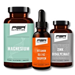 FSA NUTRITION Magnesium, Zink, Vitamin D3K2 Set