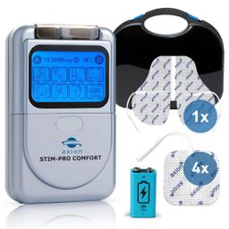 axion® 2 Kanal Tens Gerät STIM-PRO COMFORT gegen Schmerzen, mit 9V Li-Ion Akku