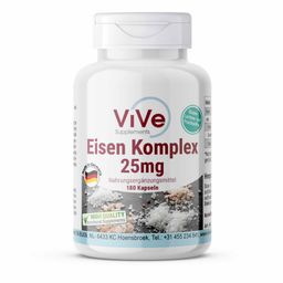 Vive Supplements | Eisen Komplex 25mg - Schluckfreundlich