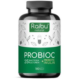 Probioc Kulturen Komplex Kapseln, Mit 25 Bakterienstämme + Inulin, 180 St – RAIBU