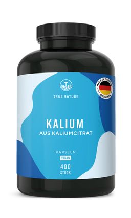 TRUE NATURE® Kalium Kapseln aus Kaliumcitrat - Elektrolyte Kapseln