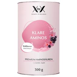 XbyX® Klare Aminos Waldbeere – EAA Pulver Aminosäuren hochdosiert  – 8 essentielle Aminos vegan 300g