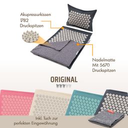 Akupressurmatte mit Kissen und Tragefunktion für optimale Entspannung