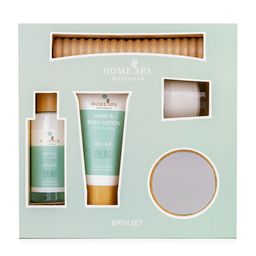 Accentra Home Spa Badeset Jojoba & Lotus in Aufbewahrungsbox aus Holz