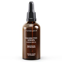 JUNGLÜCK Bio Hagebuttenkernöl - Kaltgepresst - beruhigt Rötungen, gereizte und sensible Haut