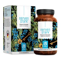 Vitamin B Komplex 8 B-Vitamine 3 Cofaktoren 120 vegane Kapseln Nervenstark NATURTREU®
