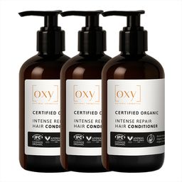 OXY8 Naturkosmetik INTENSE REPAIR HAIR CONDITIONER – 3er Pack Haarspülung für Glanz & Spitzenpflege