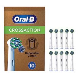 Oral-B Zahnbürstenkopf CrossAction 10 Stück, Weiss, Zahnbürsten-Art: Elektrische Zahnbürste, Ver