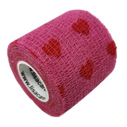 LisaCare selbstklebender Verband - Herzen Rosa - 5cm x 4,5cm
