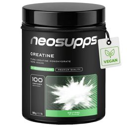 Neosupps Creatin Monohydrat Pulver, 500g, 100 % reines Kreatin ohne Zusatzstoffe