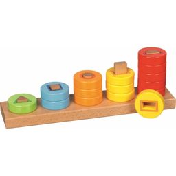 goki Motorspiel mit bunten Holzringen