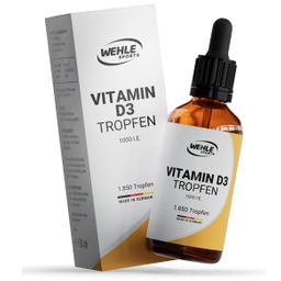 Wehle Sports Vitamin D3 Tropfen - 50 ml - 1000 IE Vitamin D3 pro Tropfen