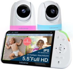 Babysense Full HD Split-Screen Babyphone mit 2 Kameras