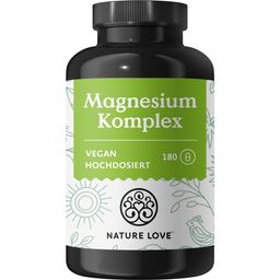 NATURE LOVE® Magnesium Komplex - 180 Kapseln - 400mg elementares Magnesium/Tagesdosis