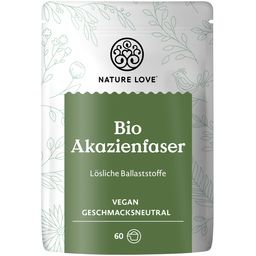 NATURE LOVE® Bio Akazienfaser Pulver – 360g – 80% Ballaststoffe, geschmacksneutral – 60 Portionen