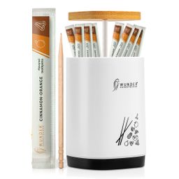 Wunder Zahnstocher - Zahnstocherspender +Zahnstocher SET Zimt/Orange EV