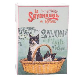 La Savonnerie de Nyons - Gästeseife - Katzen schwarz-weiß