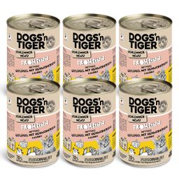 Dogs’n Tiger Adult, Katzenfutter, Frohsinn, Katzen Nassfutter, Getreidefrei, Geflügel & Kürbis