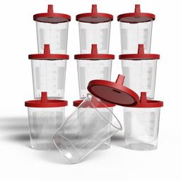 Horn Medical 10 Urinproben-Becher mit Schnappdeckel