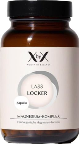 XbyX® Lass Locker –  Magnesium Kapseln Komplex hochdosiert – 5fach Magnesium für Frauen 120 Stück