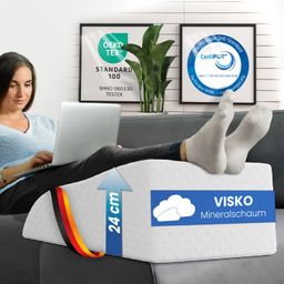 ELONEO Venenkissen Beinhochlagerungskissen aus Memory Foam mit abnehmbaren Bezug