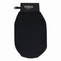 PARSA Beauty Wellness Peelinghandschuh Schwarz Viskose Tiefenreinigung