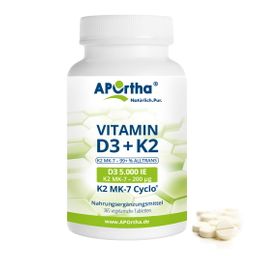APOrtha® Vitamin D3 5.000 IE + Natto Vitamin K2 MK-7 Cyclo® 200 µg Tabletten