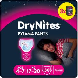Huggies DryNites Windeln Windelhosen Mädchen 4-7 J. (17-30kg) Monatspack