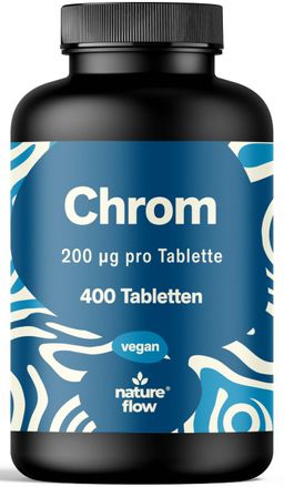 Chrom Picolinat Hochdosiert - 400 Tabletten - Jahresvorrat - Nature Flow