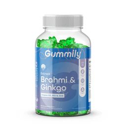 Gummily® Brahmi & Ginkgo-Biloba extrakt - Für geistige Leistung & Fokus, B5, B12 & Zink