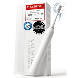 Wondersmile Schallzahnbürste Pro All White - Testsieger - 100 Tage risikofrei testen