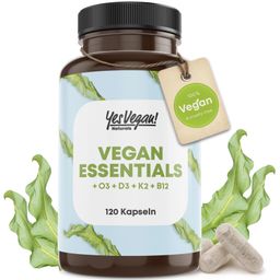 Yes Vegan® Vegan Essentials - B12 D3 K2 Omega 3 - Kapseln