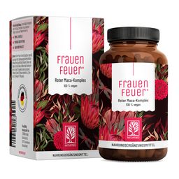 Roter Maca Komplex Salbei Frauen 120 vegane Kapseln Tribulus Bockshornklee Frauenfeuer NATURTREU®
