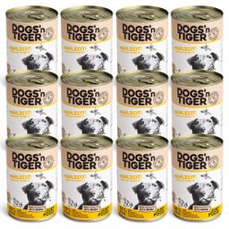 Dogs’n Tiger Adult Premium Hundefutter, Nassfutter, Getreidefrei, Mahlzeit, Huhn & Karotte