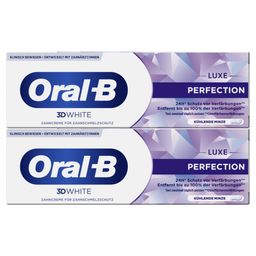 Oral-B 3D White Luxe Perfection Whitening Zahnpasta, Kühlende Minze, 2x75ml